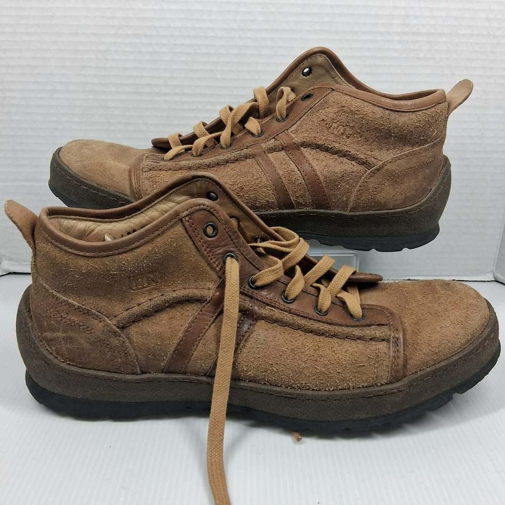 Mark Nason Mens Brown Suede Leather Mid Top Sneaker Boots Made in Italy Size 10